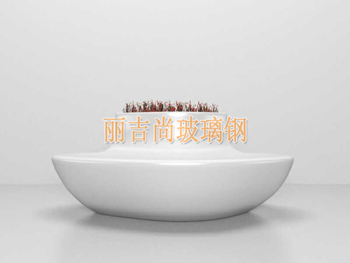 白色室内玻璃钢雕塑观赏玻璃钢花盆