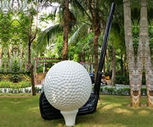 高尔夫球公园景观玻璃钢雕塑