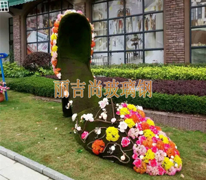 高跟鞋美陈玻璃钢雕塑树脂工艺品