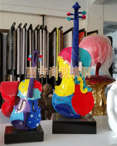 四线吉他美陈雕塑玻璃钢雕塑工艺品