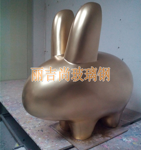 金兔卡通玻璃钢雕塑