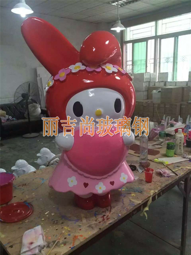 耷耳兔小姐卡通玻璃钢雕塑