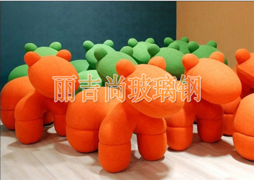玻璃钢雕塑儿童小马休闲椅
