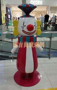 小丑卡通玻璃钢雕塑工艺摆件