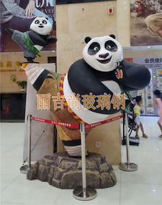 功夫熊猫动漫玻璃钢雕塑工艺摆件